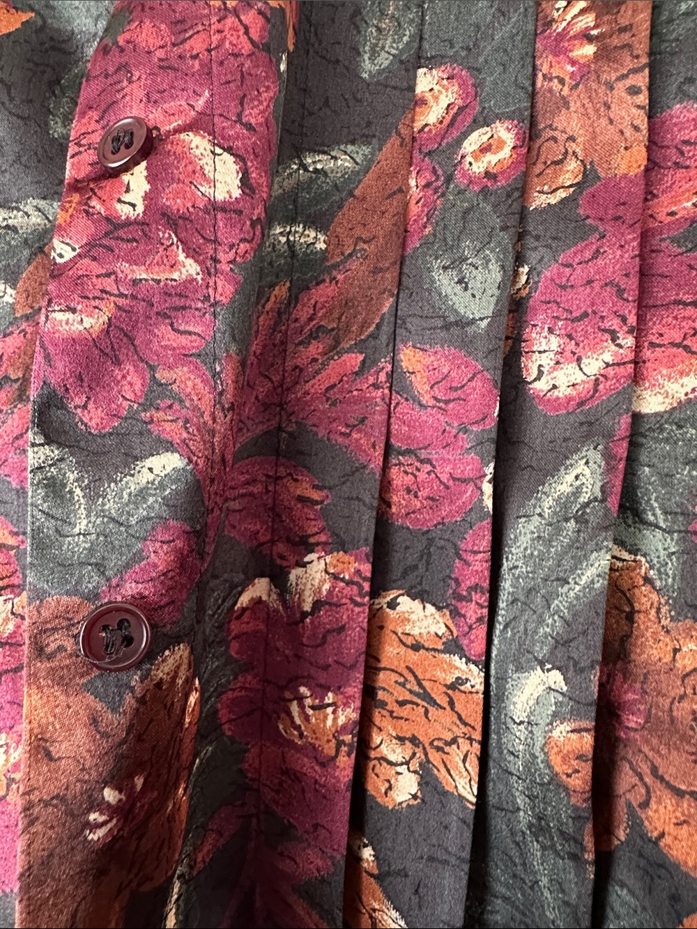 Fall Color Floral Blouse - Picture 3 of 10